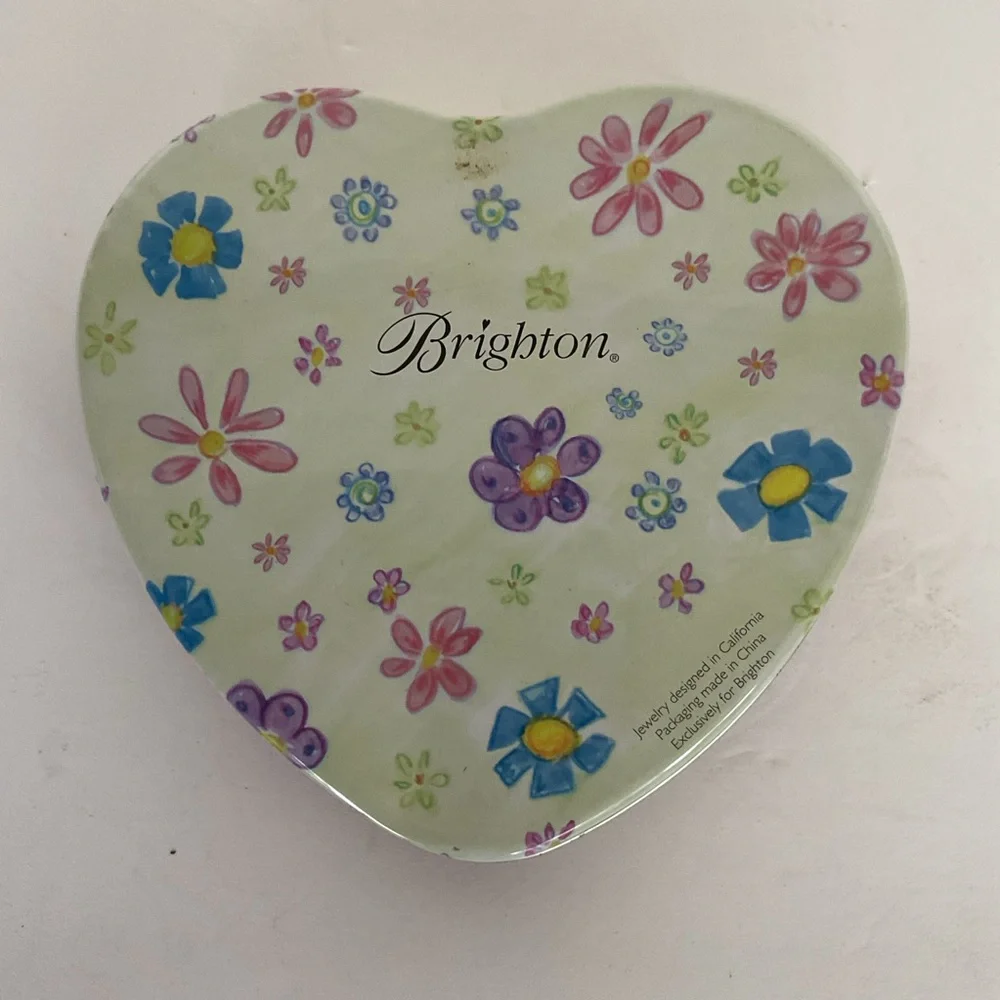 Brighton Jewelry Trinket Jewelry Large Storage Heart Tin